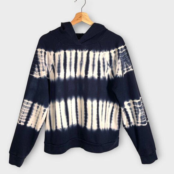 Madewell Tie Dye Hoodie LARGE Blue 100% Cotton Retro - Picture 1 of 9